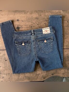 True Religion Jennie Curvy Jeans 29 Flap Pocket Contrast Stitch Y2K Skinny